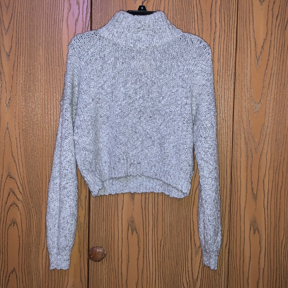 Shimmering Turtleneck Sweater
